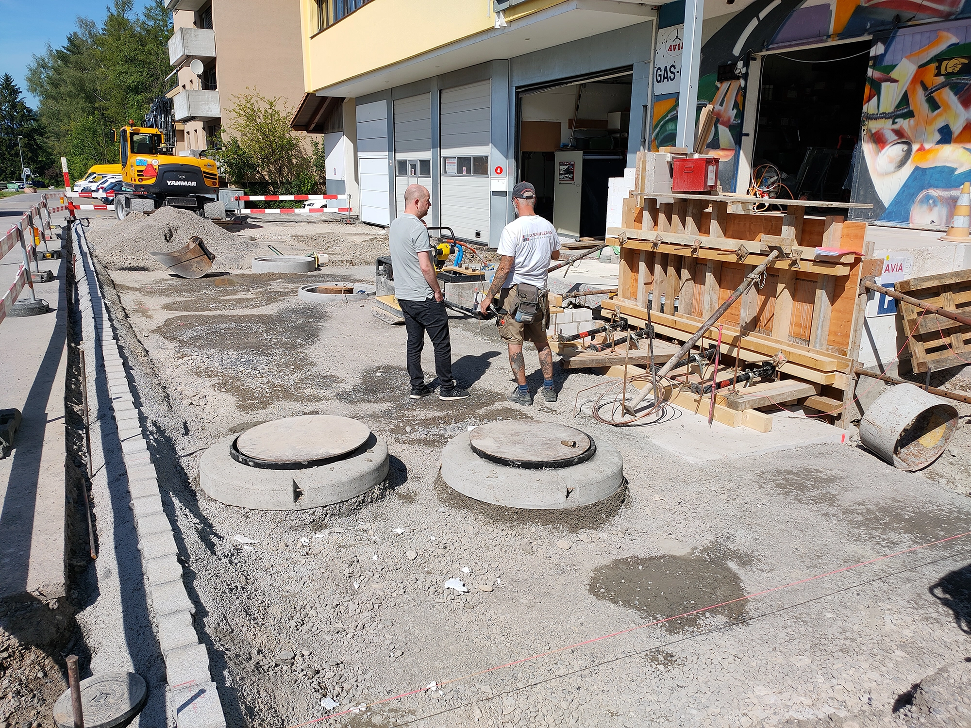 AVIA Tankstelle Lachen Baustelle