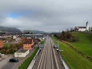 SBB STEP AS25 Rüthi-Oberriet, Anlageanpassung Bahnschienen aus der Luftperspektive