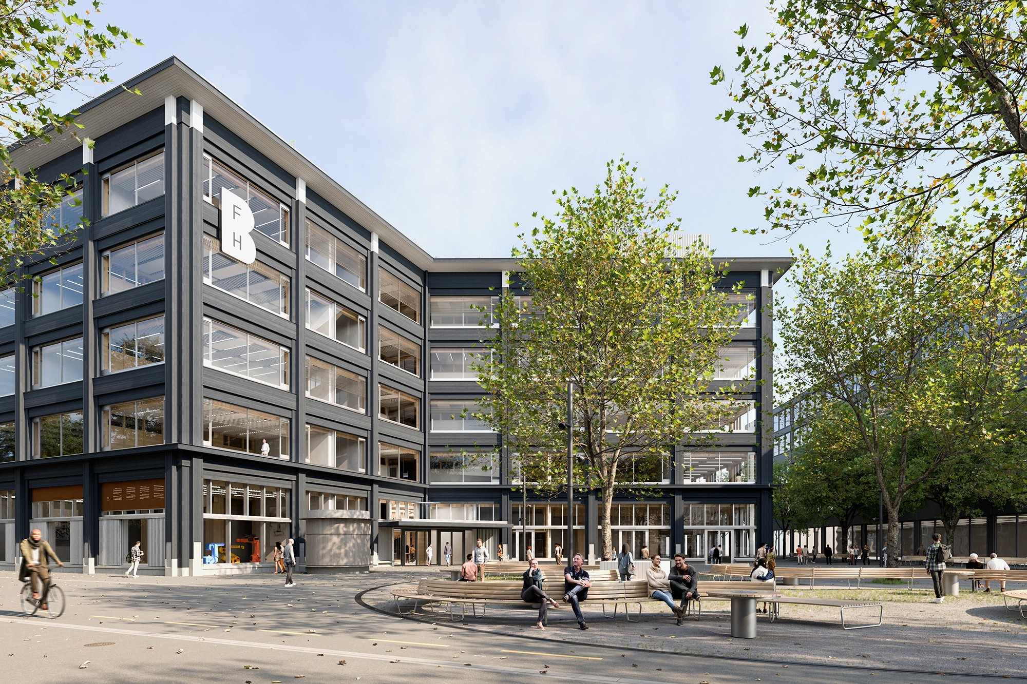 Campus Biel/Bienne der Berner Fachhochschule Haupteingang