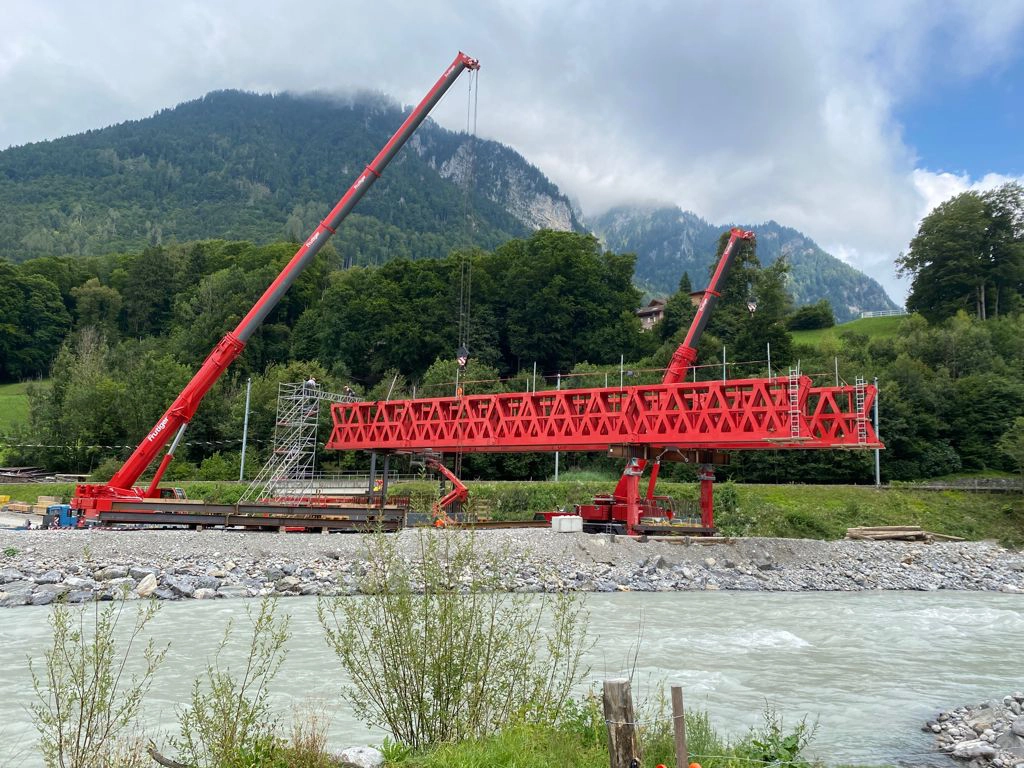 Wilderswil: Lehrgerüst Brücke