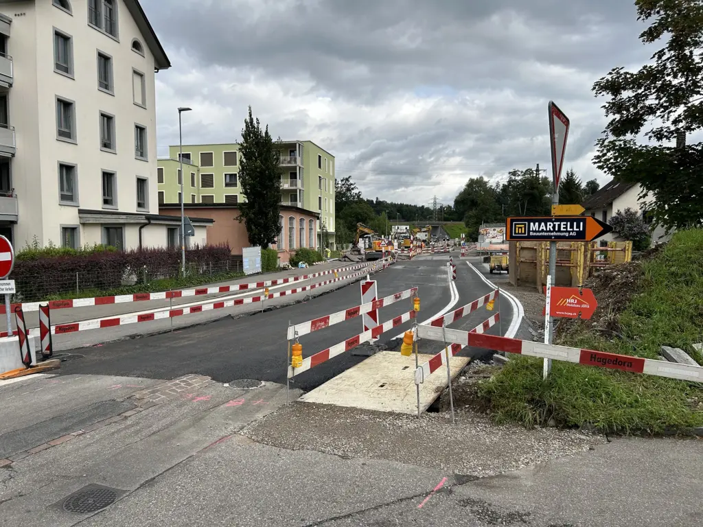 Sanierung und Neugestaltung Holzwiesstrasse, Rapperswil-Jona Baustelle