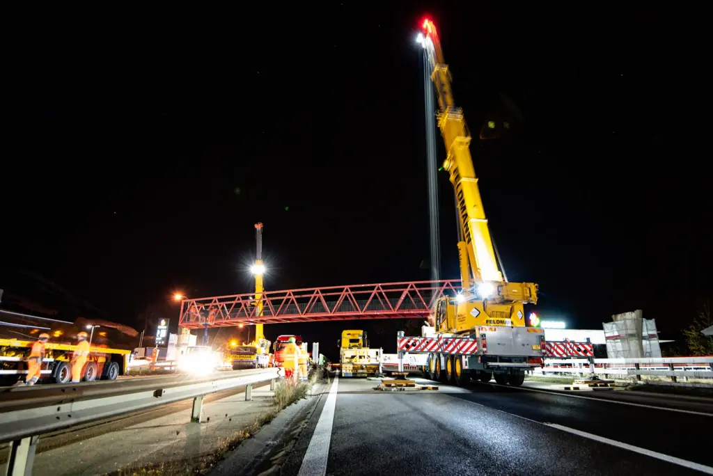 Sanierung Fussgängerbrücke Raststätte Fuchsberg